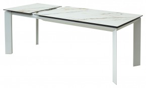 Стол CREMONA 160 KL-188 Контрастный мрамор / белый каркас, ®DISAUR в Белоярском - beloyarskiy.mebel24.online | фото 6