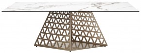 Стол ENNA 220 KL-188 Контрастный мрамор матовый, итальянская керамика/ каркас цвета шампань, ®DISAUR в Белоярском - beloyarskiy.mebel24.online | фото 10