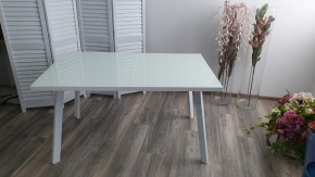 Стол ФИН 140 Белый, стекло/ Белый каркас М-City в Белоярском - beloyarskiy.mebel24.online | фото 9