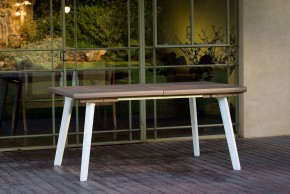 Стол Гармония раздвижной (Harmony Extendable) белый-капучино в Белоярском - beloyarskiy.mebel24.online | фото 1