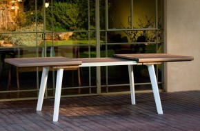 Стол Гармония раздвижной (Harmony Extendable) белый-капучино в Белоярском - beloyarskiy.mebel24.online | фото 3