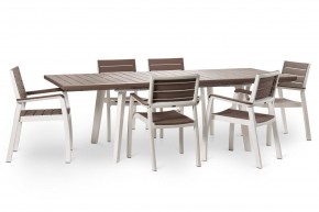 Стол Гармония раздвижной (Harmony Extendable) белый-капучино в Белоярском - beloyarskiy.mebel24.online | фото 6