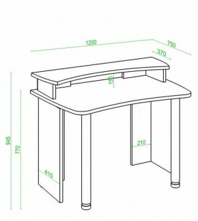 Стол компьютерный Домино Лайт СКЛ-Софт120+НКИЛ120 в Белоярском - beloyarskiy.mebel24.online | фото 2