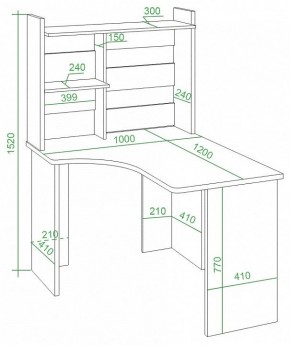 Стол компьютерный Домино Lite СКЛ-Угл120+НКЛ-100 в Белоярском - beloyarskiy.mebel24.online | фото 2