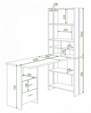 Стол компьютерный Домино Lite СТЛ-ОВ+С120Прям+ТЯЛ в Белоярском - beloyarskiy.mebel24.online | фото 2