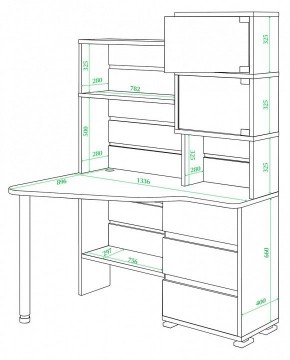 Стол компьютерный Домино нельсон СР-322 в Белоярском - beloyarskiy.mebel24.online | фото 2