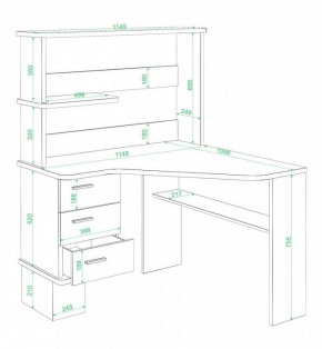 Стол компьютерный Домино СД-45 в Белоярском - beloyarskiy.mebel24.online | фото 2