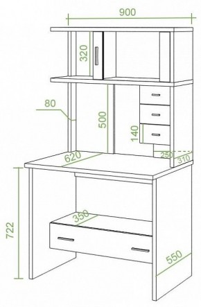 Стол компьютерный Домино СК-10М в Белоярском - beloyarskiy.mebel24.online | фото 2