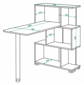 Стол компьютерный Домино СЛ-5-3СТ в Белоярском - beloyarskiy.mebel24.online | фото 2