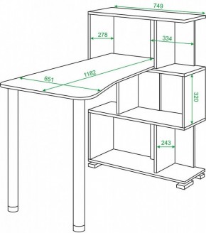 Стол компьютерный Домино СЛ-5-3СТ-2 в Белоярском - beloyarskiy.mebel24.online | фото 2