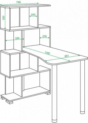 Стол компьютерный Домино СЛ-5-4СТ-2 в Белоярском - beloyarskiy.mebel24.online | фото 2