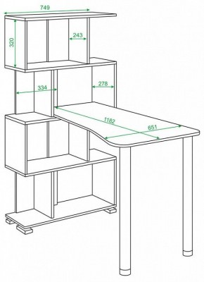 Стол компьютерный Домино СЛ-5-4СТ-2 в Белоярском - beloyarskiy.mebel24.online | фото 2