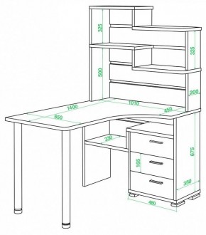 Стол компьютерный Домино СР-132-140 в Белоярском - beloyarskiy.mebel24.online | фото 2