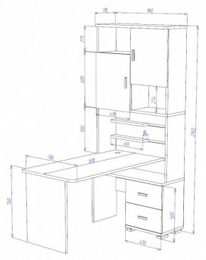 Стол компьютерный Домино СР-720/140 в Белоярском - beloyarskiy.mebel24.online | фото 2