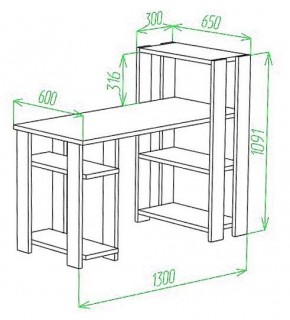 Стол компьютерный Slim СТН-110/130 в Белоярском - beloyarskiy.mebel24.online | фото 3