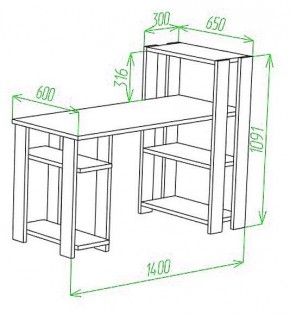 Стол компьютерный Slim СТН-110/140 в Белоярском - beloyarskiy.mebel24.online | фото 2