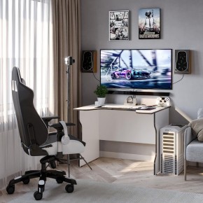 Стол компьютерный ВАРДИГ K2 100x82, белый/черный в Белоярском - beloyarskiy.mebel24.online | фото 4