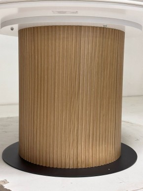 Стол MESA D120 цвет БЕЛЫЙ МРАМОР M326 / Каркас OAK, ®DISAUR в Белоярском - beloyarskiy.mebel24.online | фото 4