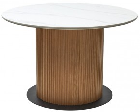 Стол MESA D120 цвет БЕЛЫЙ МРАМОР M326 / Каркас OAK, ®DISAUR в Белоярском - beloyarskiy.mebel24.online | фото 9