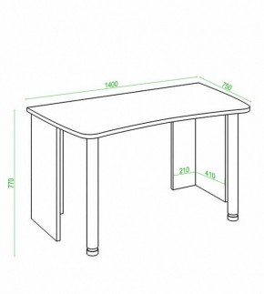 Стол офисный Домино Лайт СКЛ-Софт140 в Белоярском - beloyarskiy.mebel24.online | фото 3