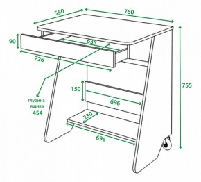 Стол письменный Домино Нельсон СК-7 в Белоярском - beloyarskiy.mebel24.online | фото 2