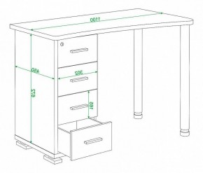 Стол письменный Домино нельсон СКМ-50 в Белоярском - beloyarskiy.mebel24.online | фото 5