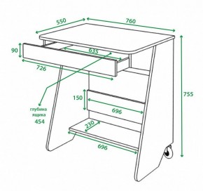 Стол письменный Домино СК-7 в Белоярском - beloyarskiy.mebel24.online | фото 2