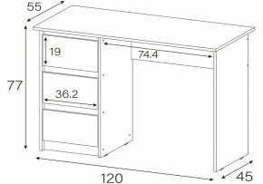 Стол письменный Идена в Белоярском - beloyarskiy.mebel24.online | фото 4