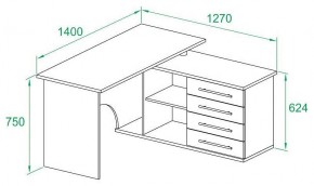 Стол письменный КСТ-109Л в Белоярском - beloyarskiy.mebel24.online | фото 3