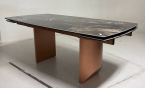 Стол ПУАНТО 200 TITANIUM LAWA NERO, керамика / МЕДЬ каркас М-City в Белоярском - beloyarskiy.mebel24.online | фото 3