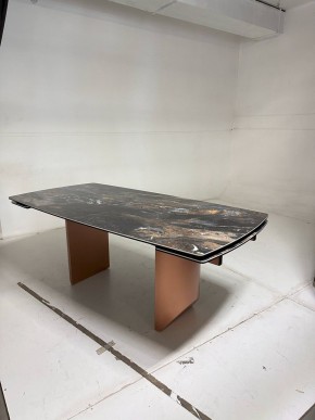 Стол ПУАНТО 200 TITANIUM LAWA NERO, керамика / МЕДЬ каркас М-City в Белоярском - beloyarskiy.mebel24.online | фото 4