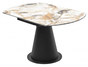 Стол TERAMO 135 GLOSS GRAND JADE SOLID CERAMIC, керамика, поворотн.механизм / Черный каркас, ®DISAUR в Белоярском - beloyarskiy.mebel24.online | фото 11
