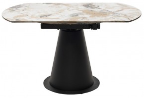 Стол TERAMO 135 GLOSS GRAND JADE SOLID CERAMIC, керамика, поворотн.механизм / Черный каркас, ®DISAUR в Белоярском - beloyarskiy.mebel24.online | фото 16