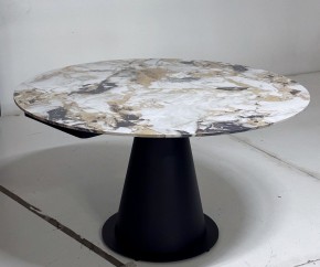 Стол TERAMO 135 GLOSS GRAND JADE SOLID CERAMIC, керамика, поворотн.механизм / Черный каркас, ®DISAUR в Белоярском - beloyarskiy.mebel24.online | фото 5