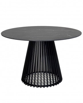 Стол TERNI 120 MATT BLACK MARBLE SOLID CERAMIC Черный мрамор матовый, керамика /Черн.каркас, ®DISAUR в Белоярском - beloyarskiy.mebel24.online | фото 3