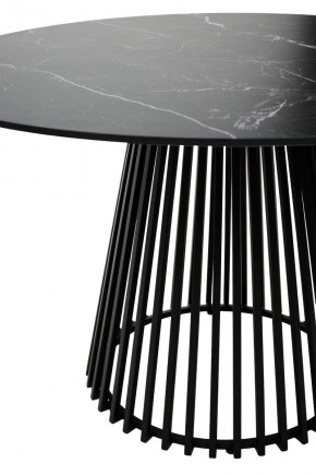 Стол TERNI 120 MATT BLACK MARBLE SOLID CERAMIC Черный мрамор матовый, керамика /Черн.каркас, ®DISAUR в Белоярском - beloyarskiy.mebel24.online | фото 5