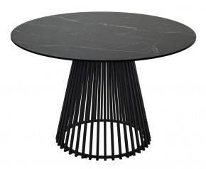 Стол TERNI 120 MATT BLACK MARBLE SOLID CERAMIC Черный мрамор матовый, керамика /Черн.каркас, ®DISAUR в Белоярском - beloyarskiy.mebel24.online | фото 8