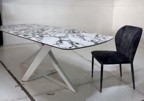 Стол VICENZA 220 BULGARI WHITE, керамика / белый, ®DISAUR в Белоярском - beloyarskiy.mebel24.online | фото 4