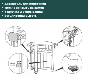 Столик для барбекю 105л (Unity 105L) коричневый в Белоярском - beloyarskiy.mebel24.online | фото 5