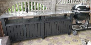 Столик для барбекю 415 Л (Unity Chef 415 L) графит в Белоярском - beloyarskiy.mebel24.online | фото 1