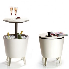 Столик-холодильник COOL BAR крем-шоколад в Белоярском - beloyarskiy.mebel24.online | фото 1