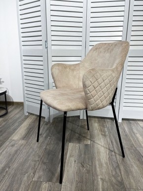 Стул AMARETTO VBP206 античный светло-бежевый, велюр без пальчикового эффекта /черный каркас, М-City в Белоярском - beloyarskiy.mebel24.online | фото 7