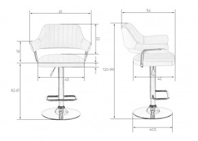 Стул барный DOBRIN CHARLY, чёрный крокодил в Белоярском - beloyarskiy.mebel24.online | фото 7