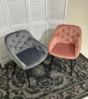 Стул BREEZE BLUVEL-14 GREY, велюр / черный каркас М-City в Белоярском - beloyarskiy.mebel24.online | фото 3