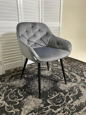 Стул BREEZE BLUVEL-14 GREY, велюр / черный каркас М-City в Белоярском - beloyarskiy.mebel24.online | фото 6