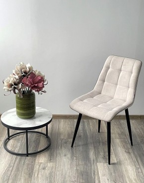 Стул CHIC HE622-01/ HE622-05 топленое молоко, ткань/ черный каркас М-City в Белоярском - beloyarskiy.mebel24.online | фото 3