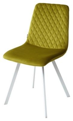 Стул DAIQUIRI BLUVEL-75 OLIVA / белый каркас, велюр М-City в Белоярском - beloyarskiy.mebel24.online | фото 1