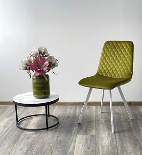 Стул DAIQUIRI BLUVEL-75 OLIVA / белый каркас, велюр М-City в Белоярском - beloyarskiy.mebel24.online | фото 3