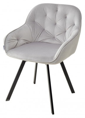 Стул GALE 360 град. поворот. BLUVEL-03 LIGHT GREY, велюр/ черный каркас, М-City в Белоярском - beloyarskiy.mebel24.online | фото 1