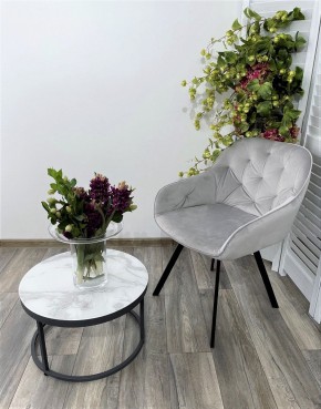Стул GALE 360 град. поворот. BLUVEL-03 LIGHT GREY, велюр/ черный каркас, М-City в Белоярском - beloyarskiy.mebel24.online | фото 6